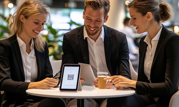 Illustration eines modernen Eventbereichs